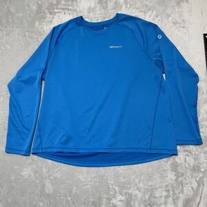 Merrell Shirt Mens XXL Blue‎ Performance Lightweight Long Slv Crew Neck Tee*